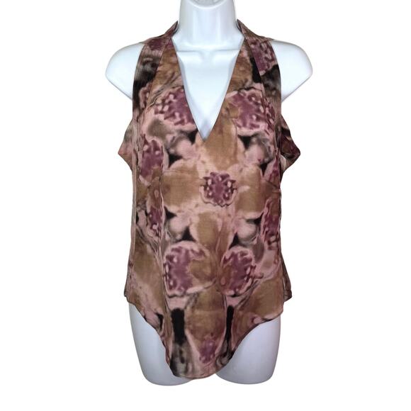 A Common Thread Sleeveless V-Neck Silk Top Size P - Picture 1 of 9